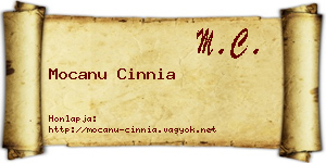 Mocanu Cinnia névjegykártya